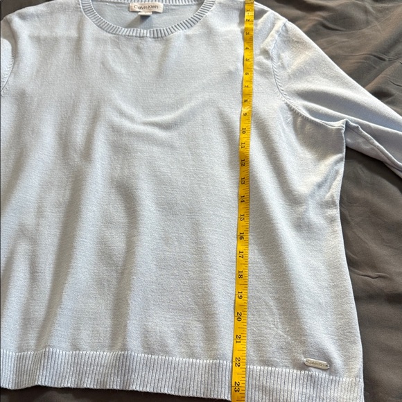 Calvin Klein Lightweight Women's Soft Crewneck Sweater in Light Blue Large - Picture 7 of 7